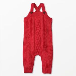 Hannah Anderson Red Cable Knit Overalls